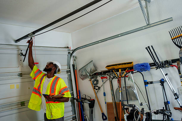 Professional Garage Door Panel Replacement technician working in Bolindale, OH